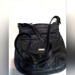 Black Purse Crossbody To Shoulder Minicci Adjustable Strap Man-made Material